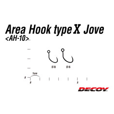 Гачок Decoy AH-10 Area Hook Type X Jove 08, 10 шт/уп