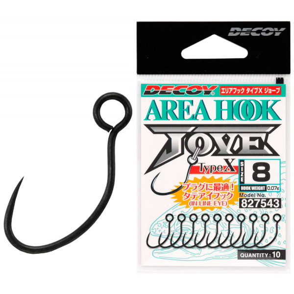 Крючок Decoy AH-10 Area Hook Type X Jove 06, 10 шт/уп