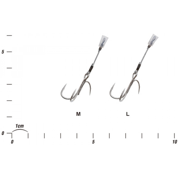 Поводок Decoy WA-51 Wire Double Assist L (2 шт/уп)