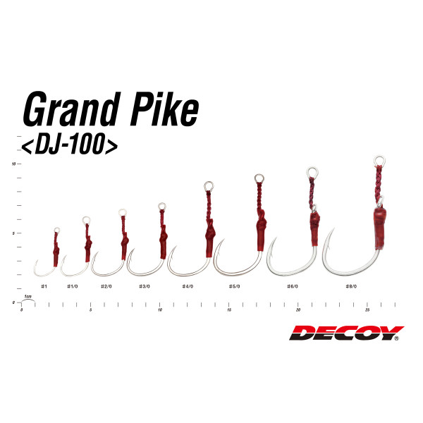 Крючок Decoy DJ-100 Grand Pike #2/0 3 шт/уп