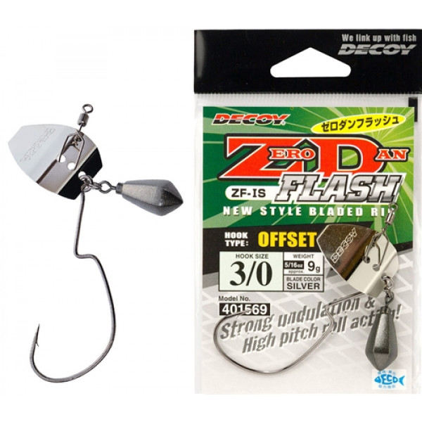 Монтаж Decoy ZF-1S Zero-Dan Flash Offset #1/0-7g (1 шт/уп)