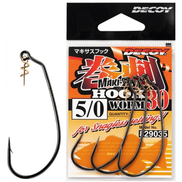 Крючок Decoy Worm30 Makisasu Hook #1 (5 шт/уп)