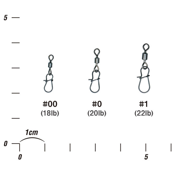 Вертлюжок с застежкой Decoy SN-9 Swivel Snap #00 (6 шт/уп)