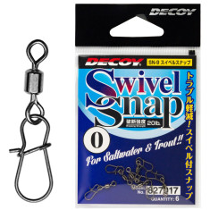 Вертлюжок с застежкой Decoy SN-9 Swivel Snap #1 (6 шт/уп)