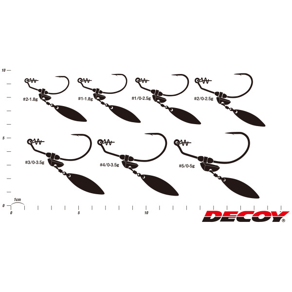 Монтаж Decoy Worm230G Makisasu Blade Gold #2-1.8g (2шт/уп)