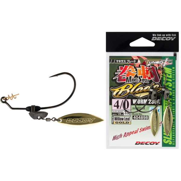 Монтаж Decoy Worm230G Makisasu Blade Gold #3/0-3.5g (2шт/уп)