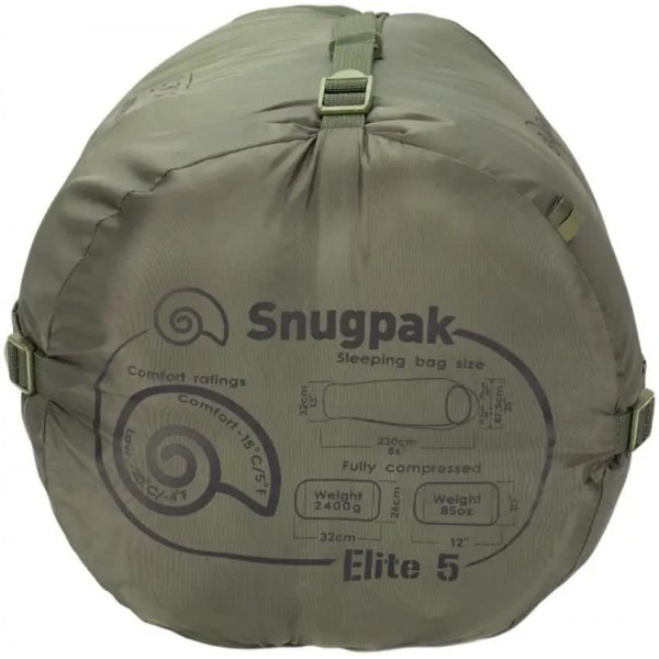 Спальный мешок Snugpak Softie Elite 5 (Comfort -15°С/ Extreme -20°C). Olive