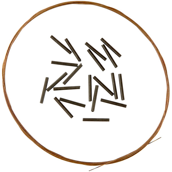 Поводковый материал UKRSPIN Orange Spinning сталь AFW 1х19 набор 2м 8кг(17lb)/0.25мм и 20 трубочек