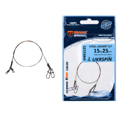 Повідець UKRSPIN Orange Spinning AFW 1х19 17см 5кг(10lb)/0.2 мм (2шт/уп)
