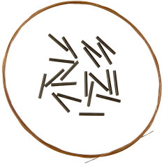 Поводковый материал Ukrspin Orange Spinning сталь AFW 1х19 набор 8.1кг(18lb)/0.25мм 2м и 20 трубочек