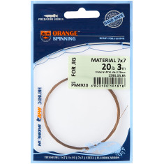 Поводковый материал Ukrspin Orange Spinning сталь AFW 7x7 3м 9кг(20lb)/0.28мм
