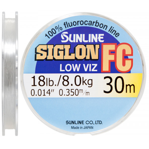 Fluorocarbon Sunline SIG-FC 30m 0.350mm 18lb / 8kg hooked