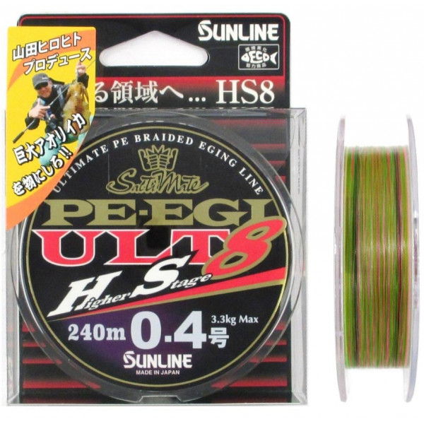 Шнур Sunline PE EGI ULT HS8 180m #0.3/0.090 mm 2.5 kg