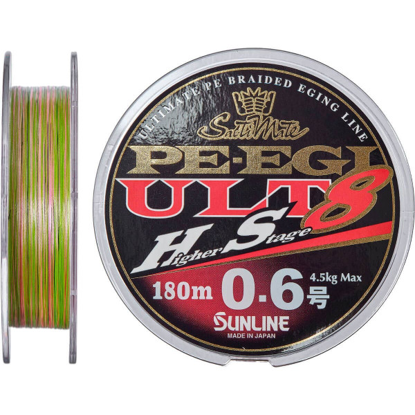 Шнур Sunline PE EGI ULT HS8 180m #0.6/0.128 mm 4.5 kg