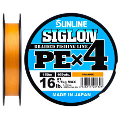 Шнур Sunline Siglon PE х4 150m (оранж.) #0.6/0.132mm 10lb/4.5kg Шнур Sunline Siglon PE х4 150m (оранж.) #0.6/0.132mm 10lb/4.5kg