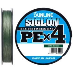 Шнур Sunline Siglon PE х4 300m (темн-зел.) #2.0/0.242 mm 35lb/15.5 kg