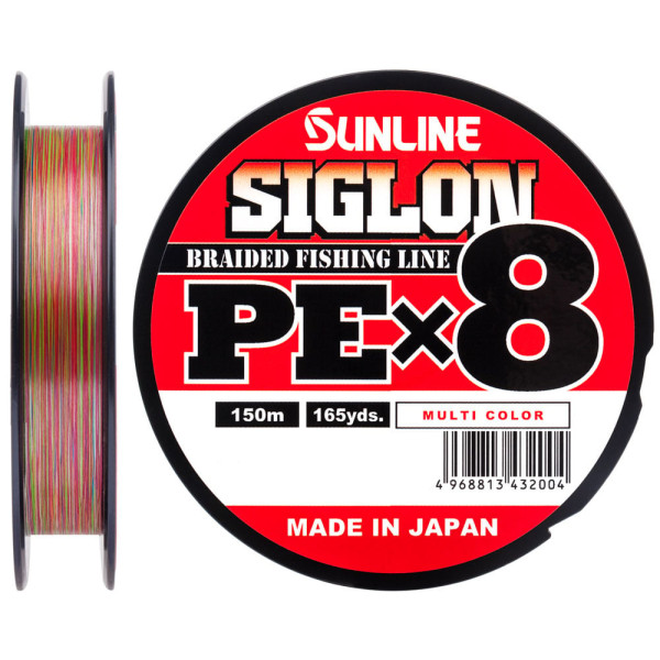 Шнур Sunline Siglon PE х8 150m (мульти.) #2.0/0.242mm 35lb/15.5kg