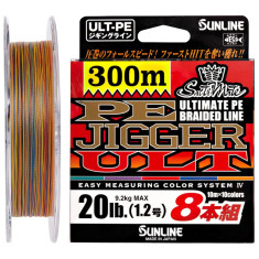 Шнур Sunline PE-Jigger ULT x8 200m (multicolor) #2.5/0.250mm 40lb/18.5kg Шнур Sunline PE-Jigger ULT x8 200m (multicolor) #2.5/0.250mm 40lb/18.5kg