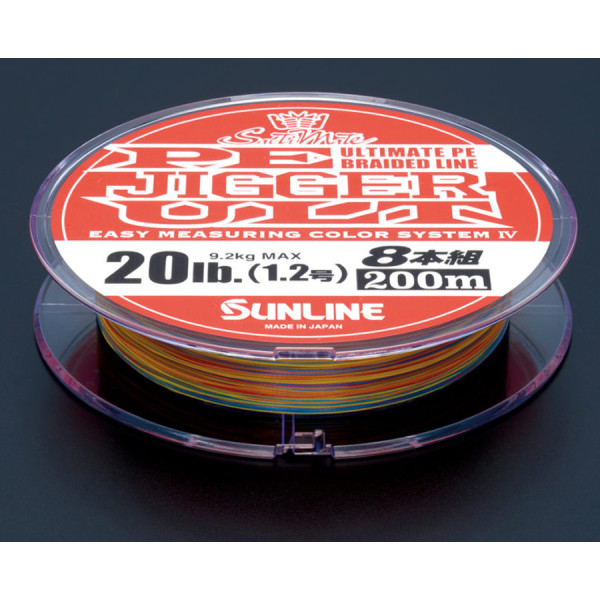 Шнур Sunline PE-Jigger ULT x8 200m (multicolor) #0.6/0.128mm 10lb/4.5kg