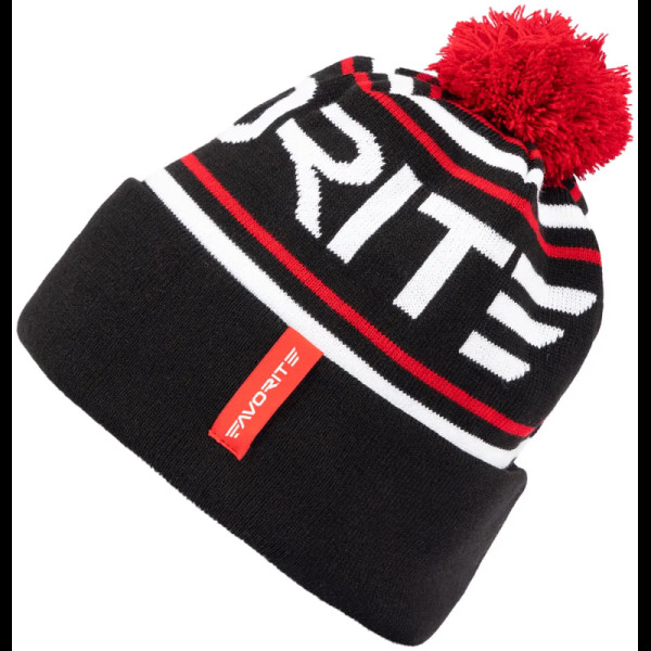 Шапка Favorite Pompon Hat 56 Black White Logo
