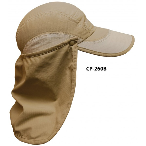 Кепка Favorite CP-260B, с защитой хаки 100% nylon
