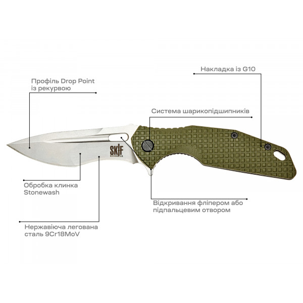 Ніж Skif Defender II SW Olive