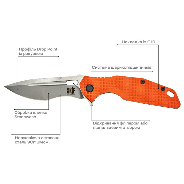 Нож Skif Defender II SW Orange
