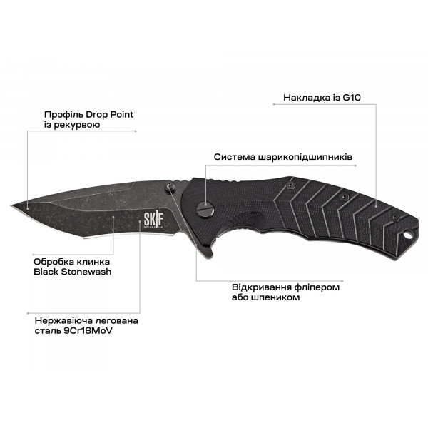 Ніж Skif Griffin II BSW Black