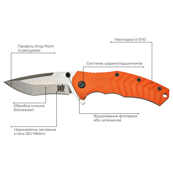 Нож Skif Griffin II SW Orange