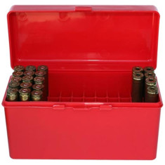 Коробка MTM RM-60 на 60 патронов кал. .22-250 Rem; .243 Win; 7,62x39 и .308 Win. Цвет – красный.