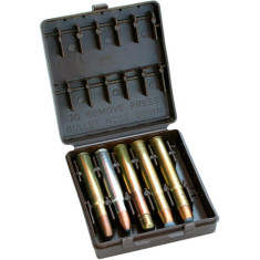 Коробка MTM African Big Game Ammo Carrier на 10 патронов кал. 378; 416; 470; 500NE. Цвет – коричневый