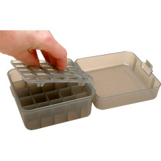 Коробка MTM Dual Gauge Shotshell Case универсальная на 25 патронов 12/16/20 кал. Цвет – дымчатый