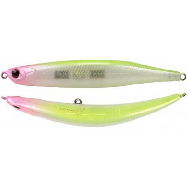 Воблер OSP Bent Minnow 130F 130mm 20.0g P74 (0.0-0.5m) Pink Head/Chartreuse