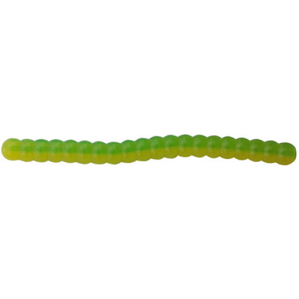 Силікон Big Bite Baits Trout Worm 2" Green/Yellow 10 шт.