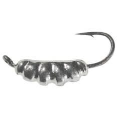 Мормишка вольфрамова Shark Опариш 0.1g 1.0mm гачок D18 к:срібло