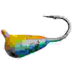 Мормышка вольфрамовая Shark Капля с ушком 0.42g 3.0mm крючок D16 ц: оранжево-синий