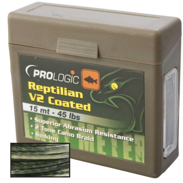 Поводковый материал Prologic Reptilian V2 15m 45lb Coated Camo Sinking