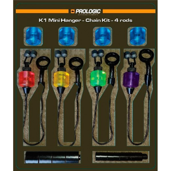 Набор свингеров Prologic K1 Mini Hanger - Chain Kits 4 rod red/yellow/green/blue/purple