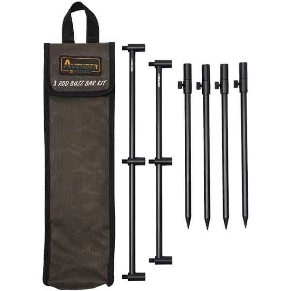 Буз-бар Prologic Avenger 3 Rod Buzz Bar Kit & Carrycase 20-34cm 0.537kg