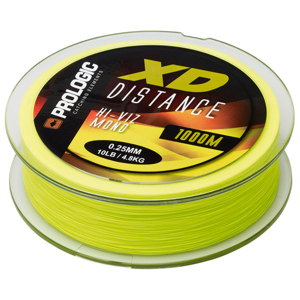 Волосінь Prologic XD Distance Mono 1000m 0.25mm 4.80kg 10Lb Hi-Viz Yellow