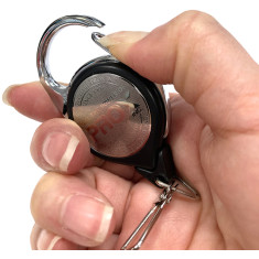 Ретривер Prox Carabiner Pin On Reel ц:серебро