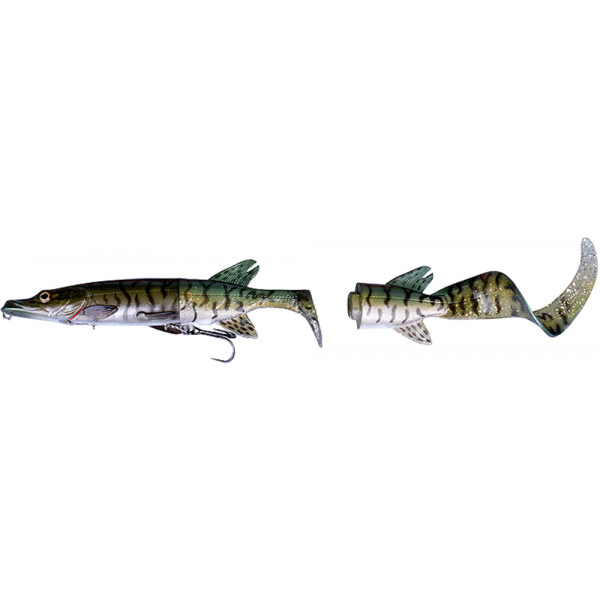 Воблер Savage Gear 3D Hybrid Pike 170SS 170mm 45.0g #07 Green Silver Pike