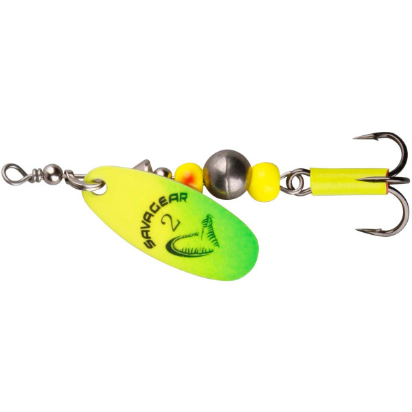 Блесна Savage Gear Caviar Spinner #4 14g 07-Fluo Yellow / Chartreuse