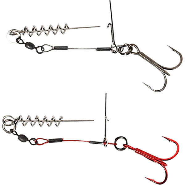Оснащення Savage Gear Carbon49 Corkscrew Stinger #1/0 23kg (2 шт/уп.)