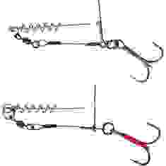 Оснащення Savage Gear Carbon49 Corkscrew Stinger #1/0 23kg (2 шт/уп.)