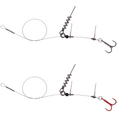 Оснащення Savage Gear Linethru Corkscrew Rig #1 40cm 22kg (2 шт/уп.)