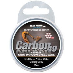 Поводковый материал Savage Gear Carbon49 Steelwire 10m 0.48mm 11kg Grey