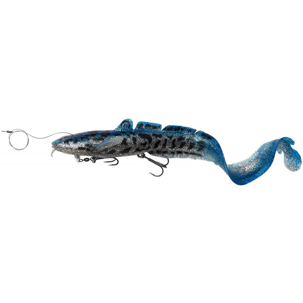 Silicone Savage Gear 3D Line Thru Burbot FS 360mm 216.0g Blue Silver UV (pieces)