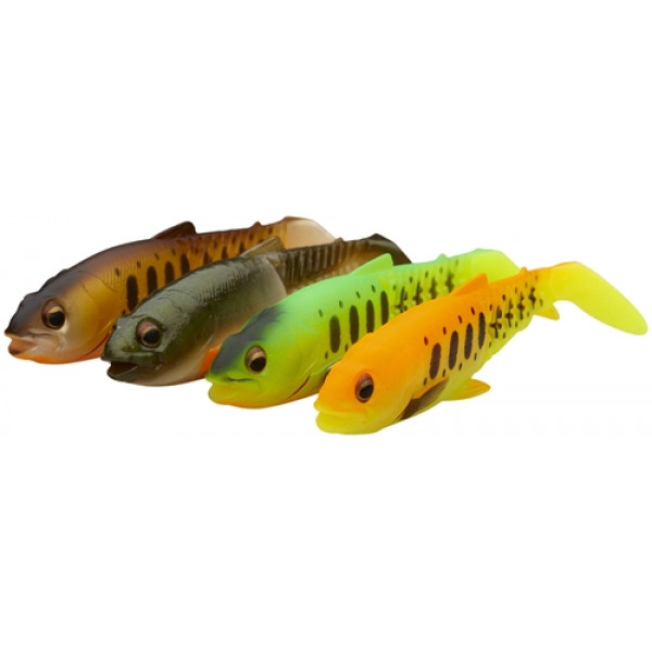 Silicone Savage Gear Craft Cannibal Paddletail Dark Water 105mm 12.0g Mix (4 pcs/pack)