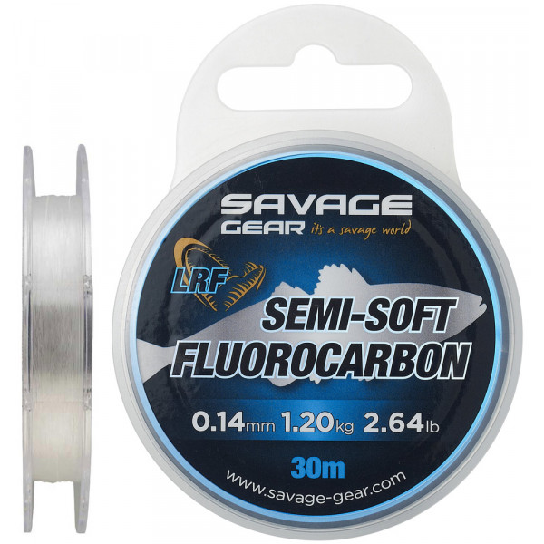 Флюорокарбон Savage Gear Semi-Soft LRF 30m 0.14mm 1.2kg Clear